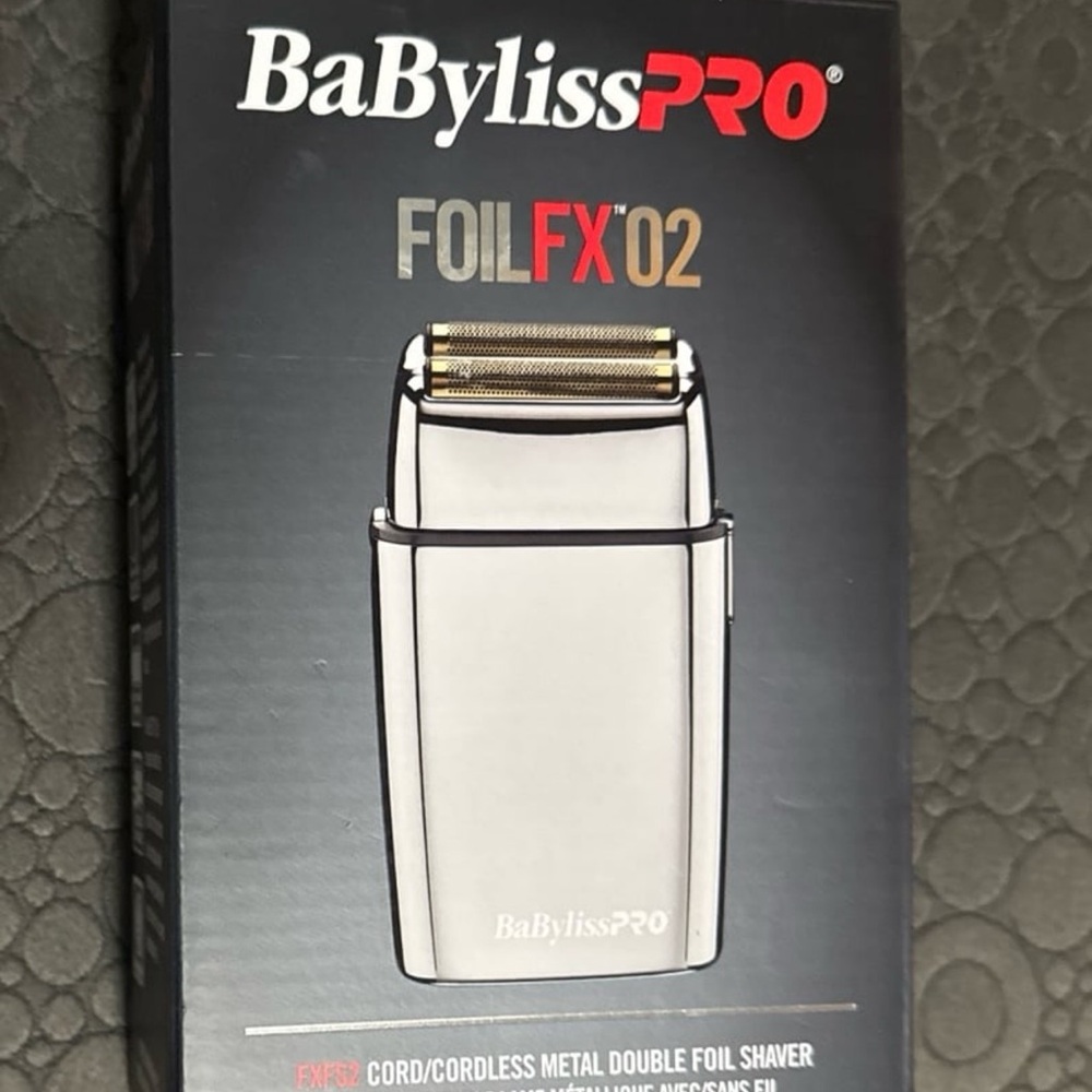 BaBylissPRO Silver FoilFX02 Cordless Metal Double Foil Shaver
